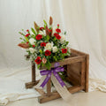 The Countryside Classic – Mixed Red Carnation & White Roses