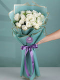 The Purity Bunch - Premium White Rose Bouquet