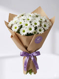 Pure Joy: White Daisy Chrysanthemums in Kraft